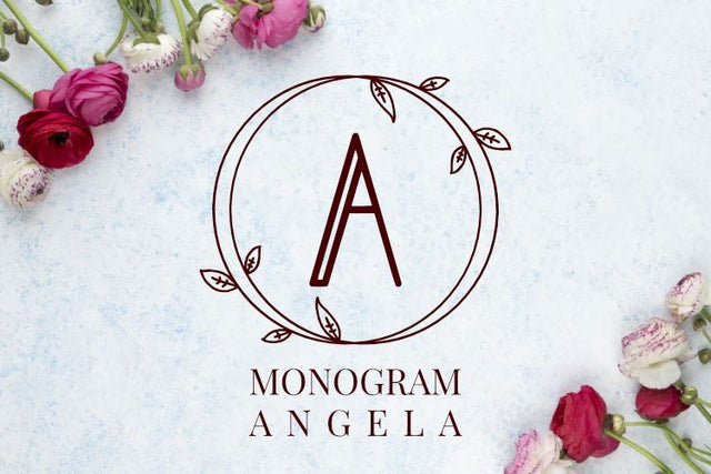 Monogram Angela Font Masyafi Studio 