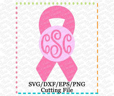 Monogram Awareness Ribbon Cut File Creative Appliques 