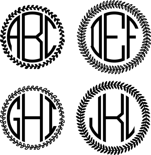 Monogram Basic Leaf Vines Font Rivka’s Renditions 