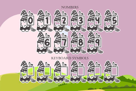 Monogram Bunny Gnome Font Dm Letter Studio 