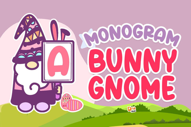 Monogram Bunny Gnome Font Dm Letter Studio 
