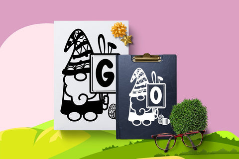 Monogram Bunny Gnome Font Dm Letter Studio 