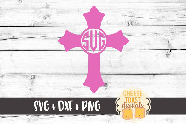 Monogram Cross SVG Cheese Toast Digitals 