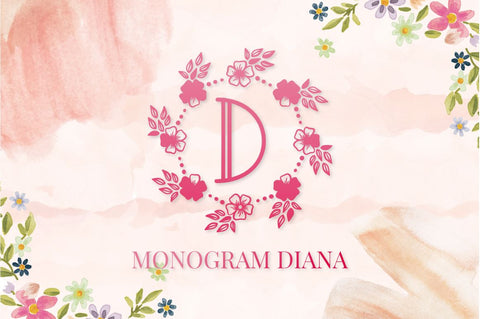 Monogram Diana Font Masyafi Studio 
