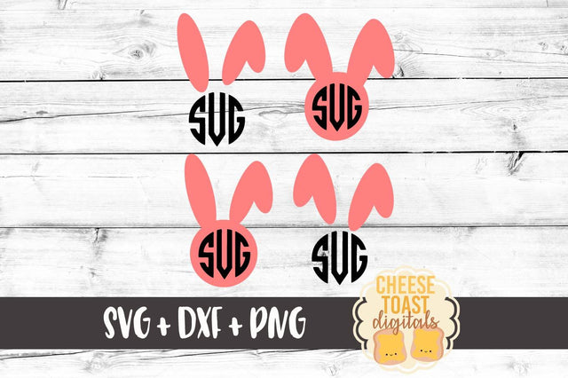 Monogram Easter Bunny Set SVG Cheese Toast Digitals 