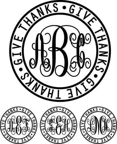 Monogram Elaborate Script Give Thanks Font Font Rivka’s Renditions 