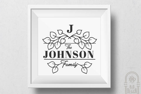 Monogram Family Sign Bundle | 15 Farmhouse Sign SVGs SVG Big Design &Co 