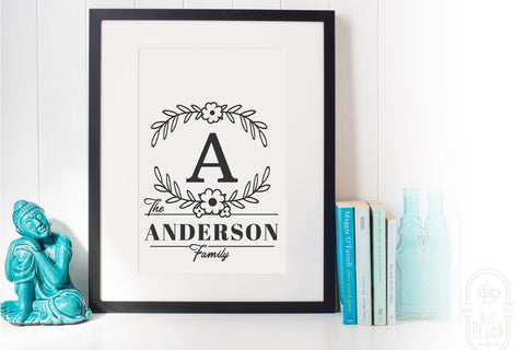 Monogram Family Sign Bundle | 15 Farmhouse Sign SVGs SVG Big Design &Co 