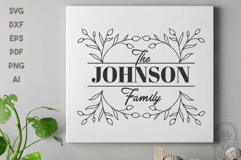Monogram Family Sign Bundle | 15 Farmhouse Sign SVGs SVG Big Design &Co 