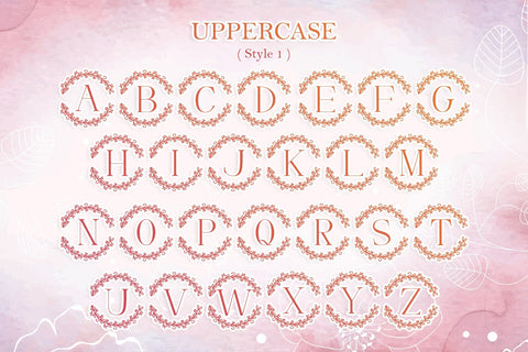 Monogram Floral Love Font Dm Letter Studio 