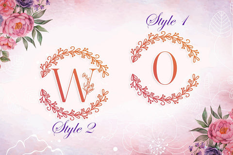 Monogram Floral Love Font Dm Letter Studio 