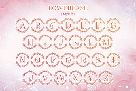 Monogram Floral Love Font Dm Letter Studio 