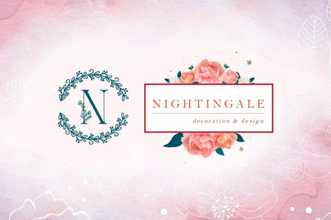 Monogram Floral Love Font Dm Letter Studio 