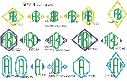 Monogram Font Machine embroidery design Embroidery/Applique DESIGNS ImilovaCreations 