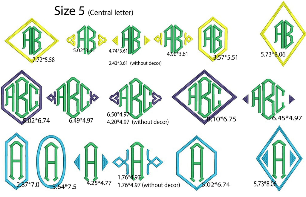 Monogram Font Machine embroidery design - So Fontsy