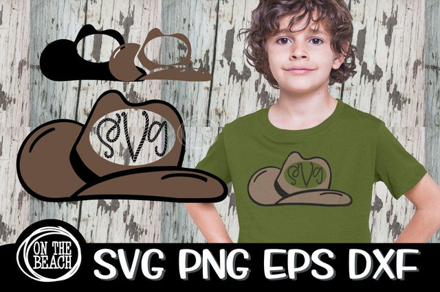 Monogram Frame - Cowboy SVG - Monogram Boys SVG SVG On the Beach Boutique 