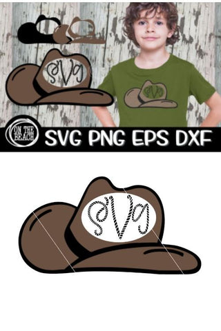 Monogram Frame - Cowboy SVG - Monogram Boys SVG SVG On the Beach Boutique 