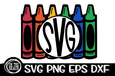 Monogram Frame - Crayon SVG - Monogram Boys SVG SVG On the Beach Boutique 