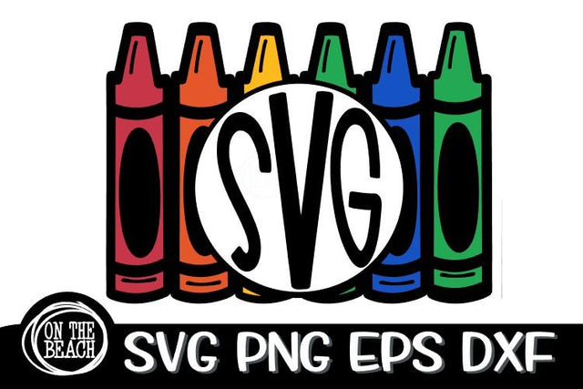 Monogram Frame - Crayon SVG - Monogram Boys SVG SVG On the Beach Boutique 