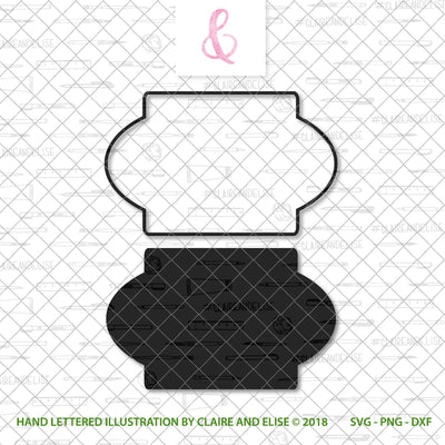 Monogram Frame - Label Frame - SVG PNG DXF SVG Claire And Elise 