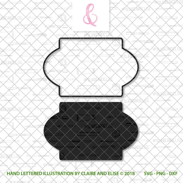 Monogram Frame - Label Frame - SVG PNG DXF SVG Claire And Elise 