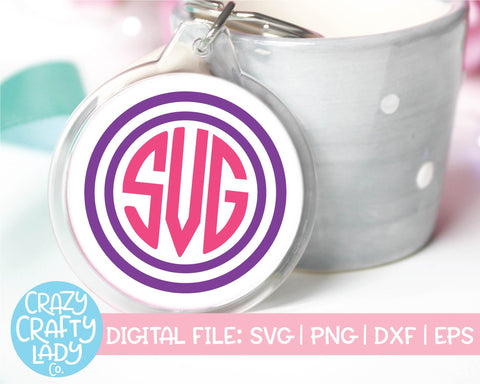 Monogram Frame SVG Cut File Bundle SVG Crazy Crafty Lady Co. 