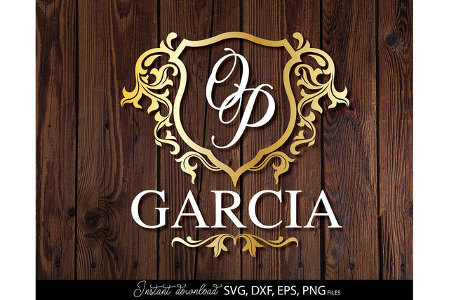 Monogram Frame SVG, Family Monogram SVG, Last Name Monogram SVG, Wedding Sign Monogram SVG SVG March Design Studio 