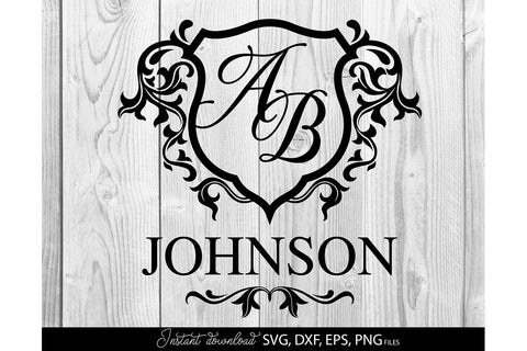 Monogram Frame SVG, Family Monogram SVG, Last Name Monogram SVG, Wedding Sign Monogram SVG SVG March Design Studio 