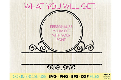 Monogram Frame SVG, Family Monogram SVG, Last Name Monogram SVG, Wedding Sign Monogram SVG SVG March Design Studio 