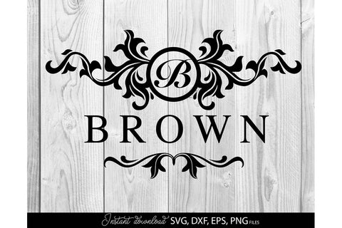 Monogram Frame SVG, Family Monogram SVG, Last Name Monogram SVG, Wedding Sign Monogram SVG SVG March Design Studio 