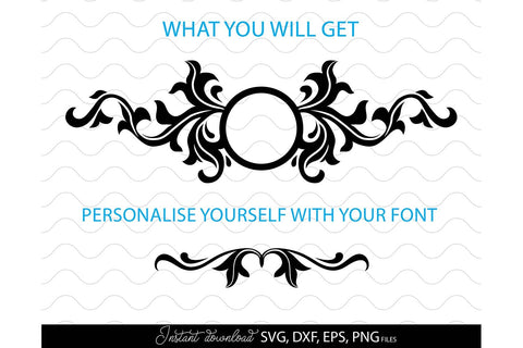 Monogram Frame SVG, Family Monogram SVG, Last Name Monogram SVG, Wedding Sign Monogram SVG SVG March Design Studio 