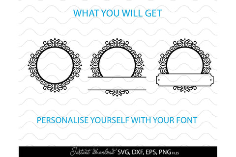 Monogram Frame SVG, Family Monogram SVG, Last Name Monogram SVG, Wedding Sign Monogram SVG SVG March Design Studio 