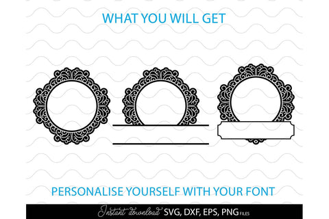 Monogram Frame SVG, Family Monogram SVG, Last Name Monogram SVG, Wedding Sign Monogram SVG SVG March Design Studio 