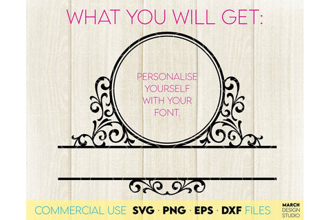 Monogram Frame SVG, Family Monogram SVG, Last Name Monogram SVG, Wedding Sign Monogram SVG SVG March Design Studio 