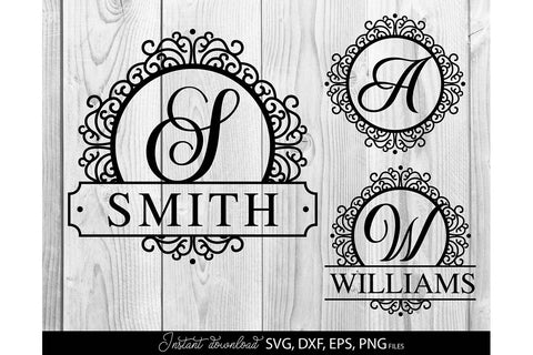 Monogram Frame SVG, Family Monogram SVG, Last Name Monogram SVG, Wedding Sign Monogram SVG SVG March Design Studio 