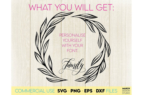 Monogram Frame SVG, Family Monogram SVG, Last Name Monogram SVG, Wedding Sign Monogram SVG SVG March Design Studio 