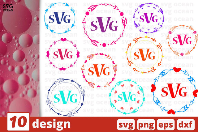 Monogram frames arrow SVG SvgOcean 