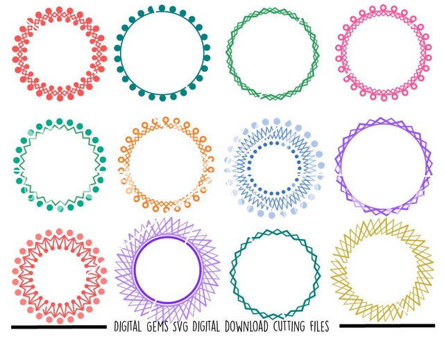 Monogram frames SVG / DXF / EPS / PNG files SVG Digital Gems 