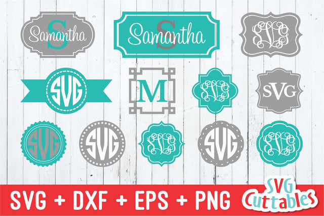 Monogram Frames SVG Svg Cuttables