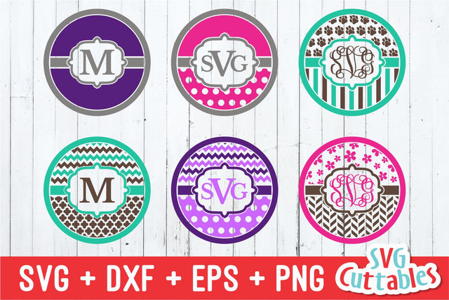 Monogram Frames SVG Svg Cuttables 