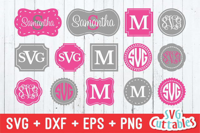 Monogram Frames SVG Svg Cuttables 