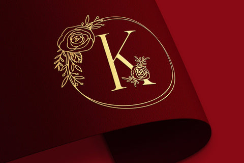 Monogram Handdrawn Rose Font Dm Letter Studio 