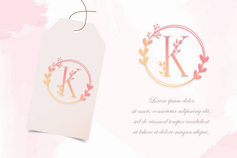 Monogram Handrawn Floral Font Dm Letter Studio 