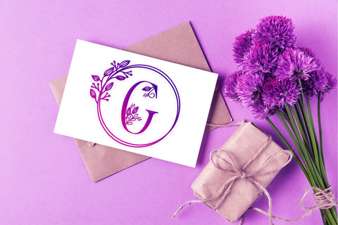 Monogram Handrawn Leaves Font Dm Letter Studio 