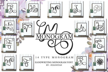 Monogram Handwriting font family Font JH-CreativeFont 