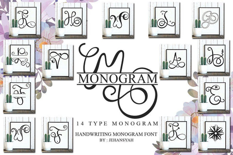 Monogram Handwriting font family Font JH-CreativeFont 