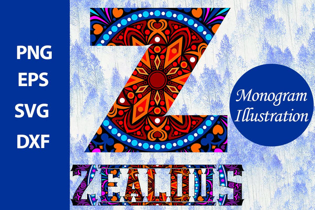 Monogram Illustration SVG Ethnic Touch 