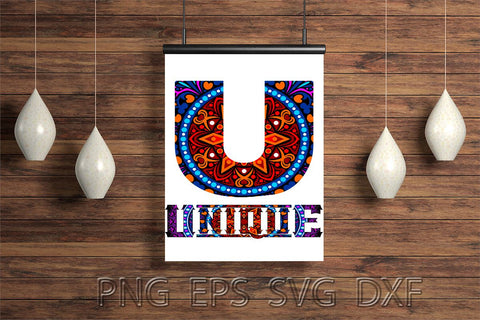 Monogram Illustration SVG Ethnic Touch 