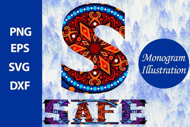 Monogram Illustration SVG Ethnic Touch 