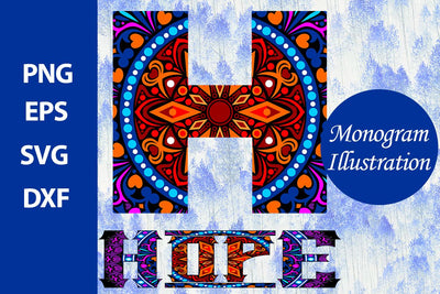 Monogram Illustration SVG Ethnic Touch 